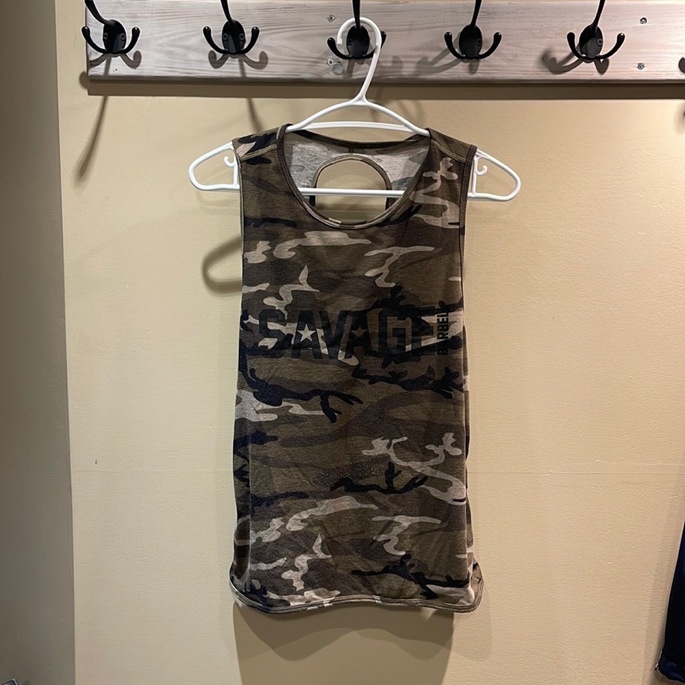 Savage barbell sexy cross over back tank top